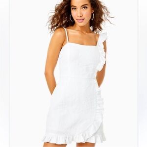 Lilly Pulitzer White Maetha Pineapple Print Ruffle Romper